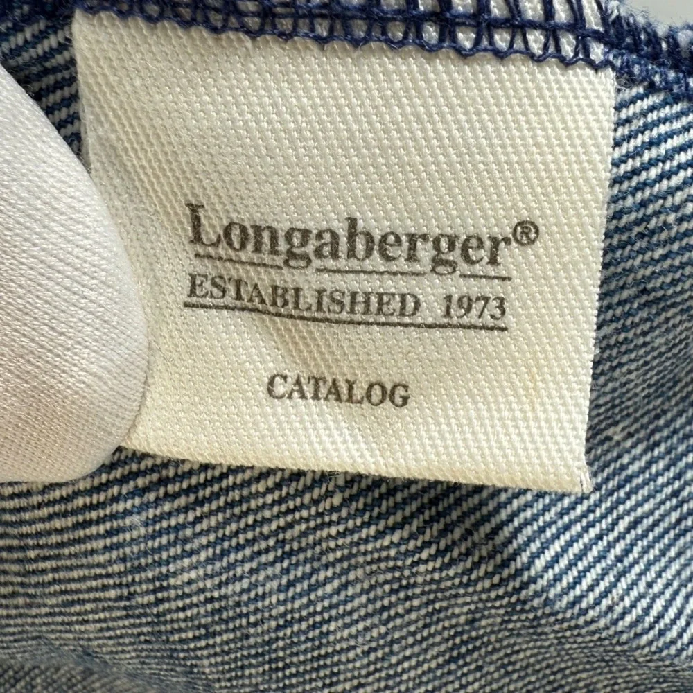Longaberger Fabric Basket Liner Protector Denim Blue Catalog New Vintage‎ 85-12